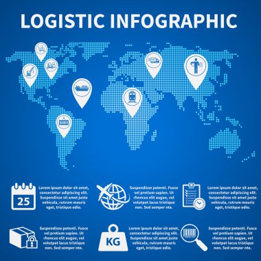 Lojistik Infographic simgeler
