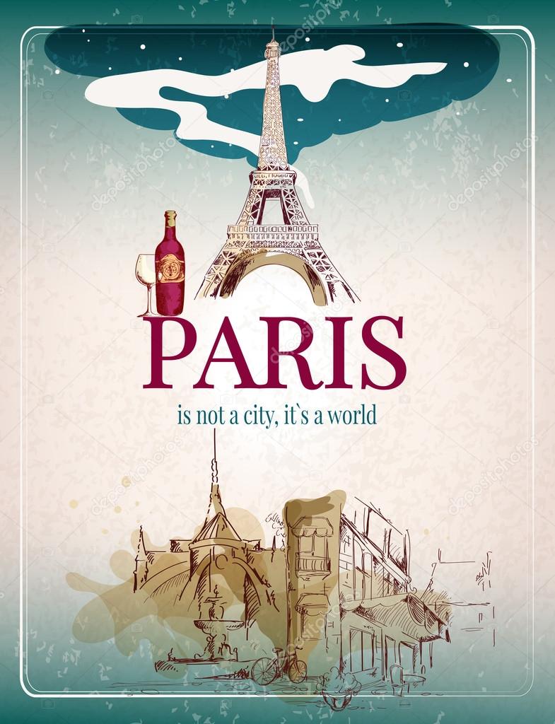 Paris retro poster