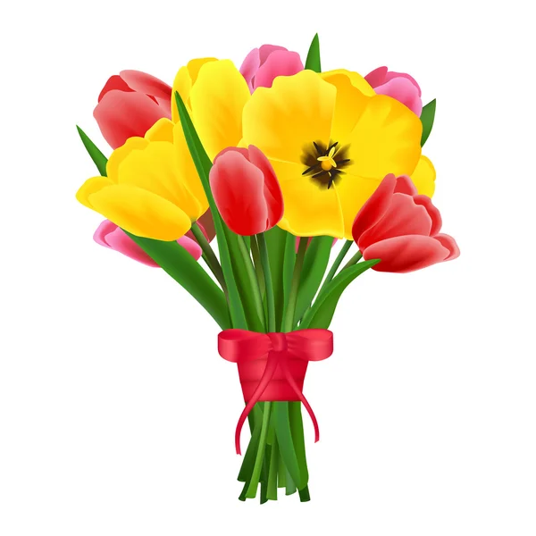 Tulip blombukett — Stock vektor