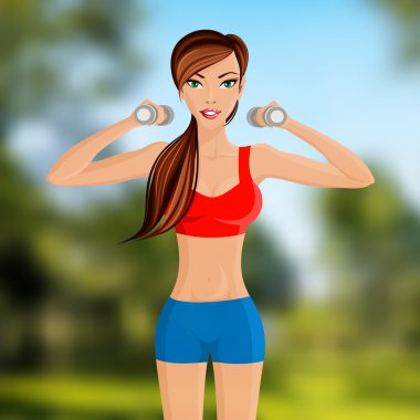 Fitness kız portre