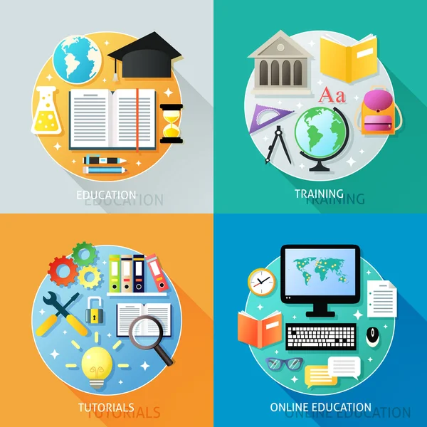 Concepto de educación empresarial — Vector de stock