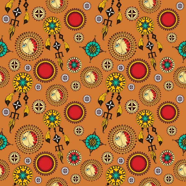 Tribal fond sans couture — Image vectorielle