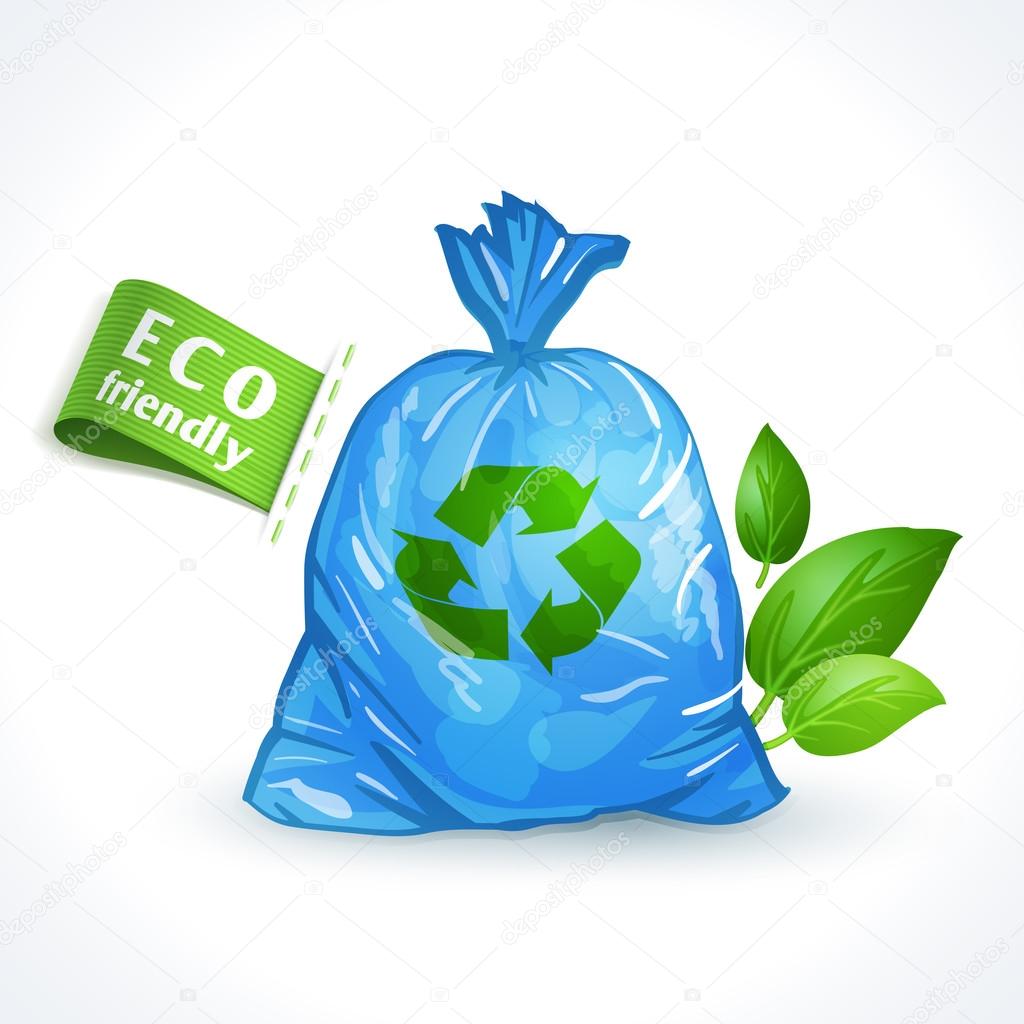Ecology symbol plastic bag