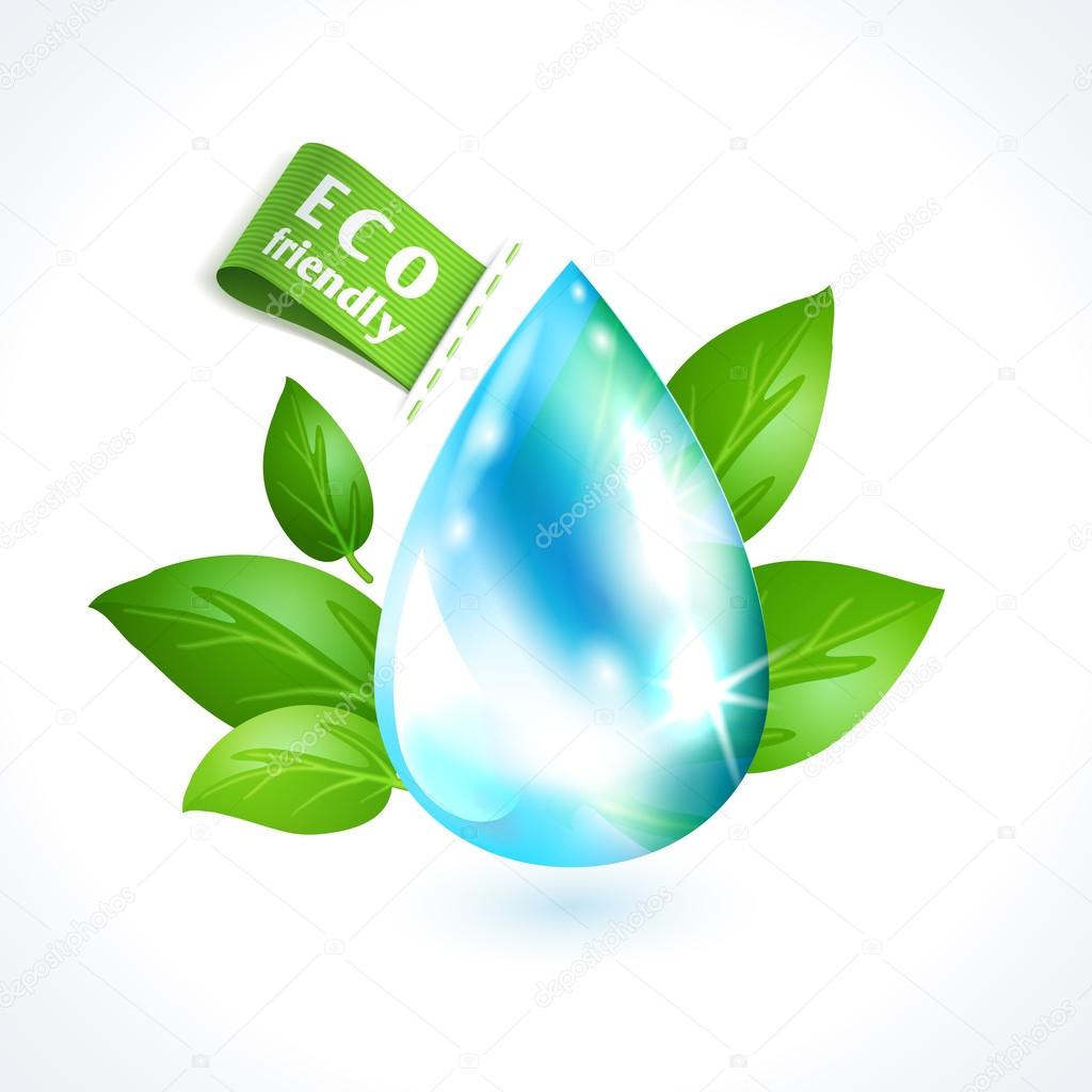 Ecology symbol water drop