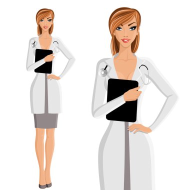 kadın doktor portresi