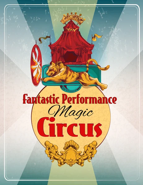 Cirkusz retro poszter — Stock Vector