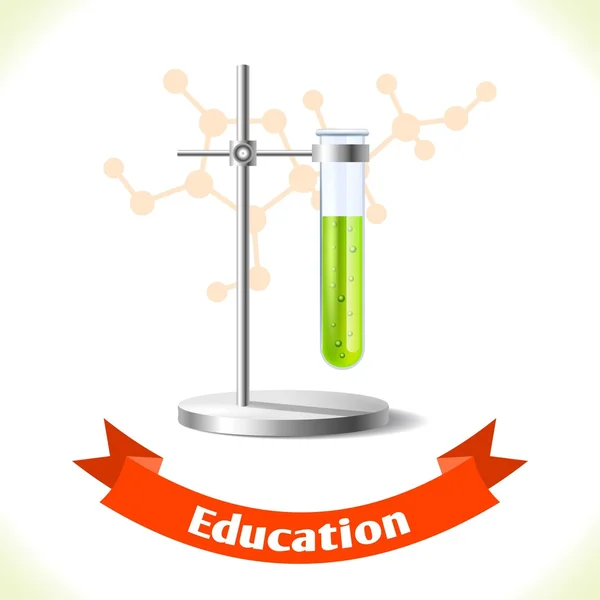 Icono de educación tubo de prueba — Vector de stock