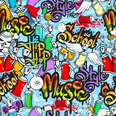 grafiti karakterler seamless modeli