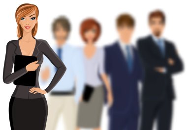 busines kadın iş ekibi ile