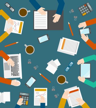 içinde üst el ve office simgeleri göster