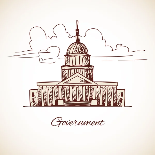 Здание правительства — стоковый вектор
