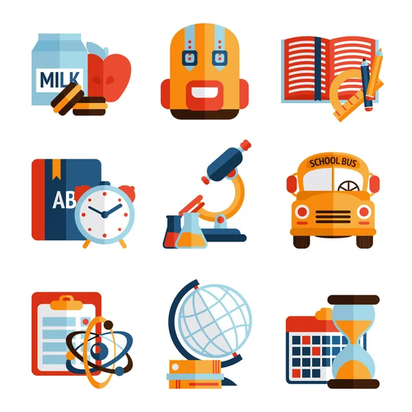 Education icons set — Stock Vector