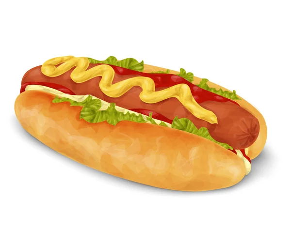 Hot dog isolé — Image vectorielle