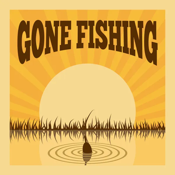 Affiche pêche — Image vectorielle