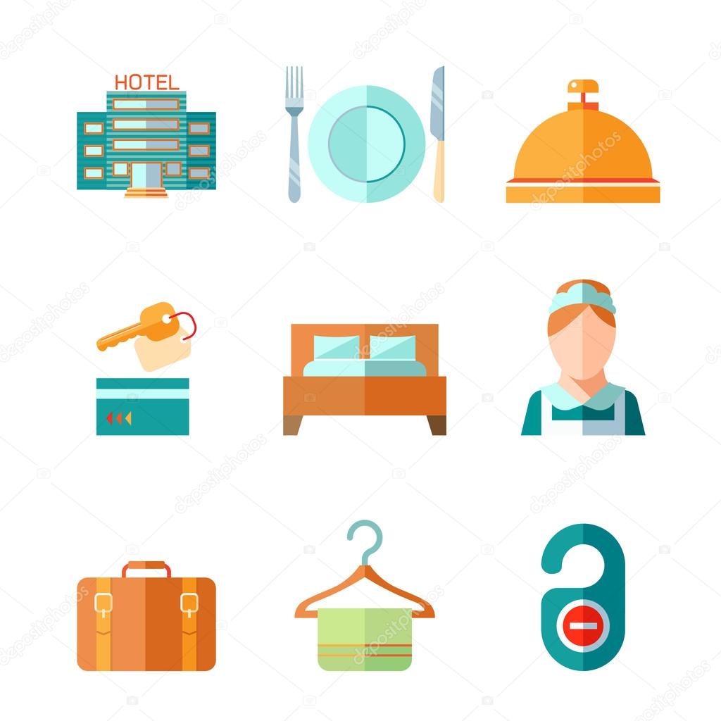 Set of hotel icons