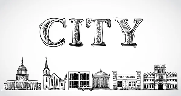 Miasta miasta tło — Wektor stockowy
