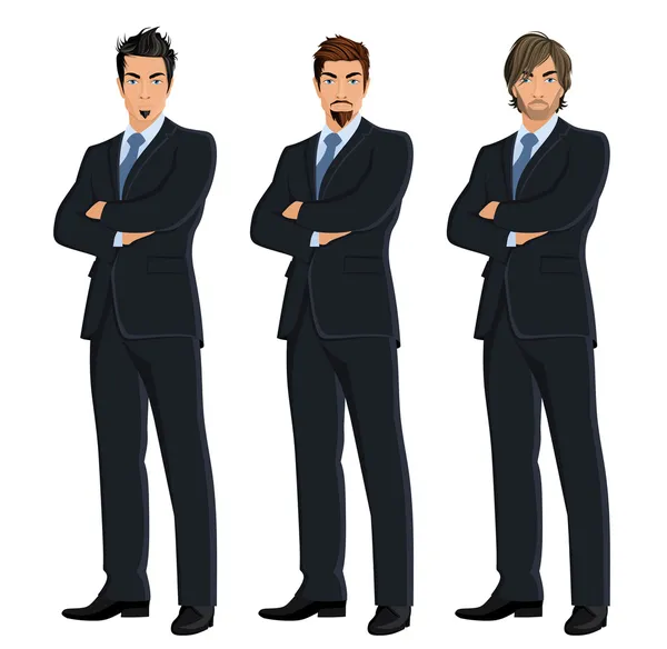 Set of business men — Stock Vector