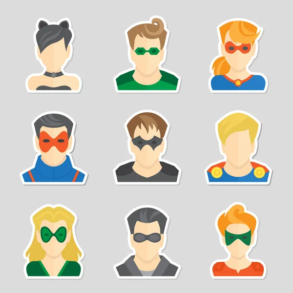 Set di adesivi avatar — Vettoriale Stock