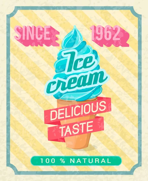Морозиво плакат — стоковий вектор