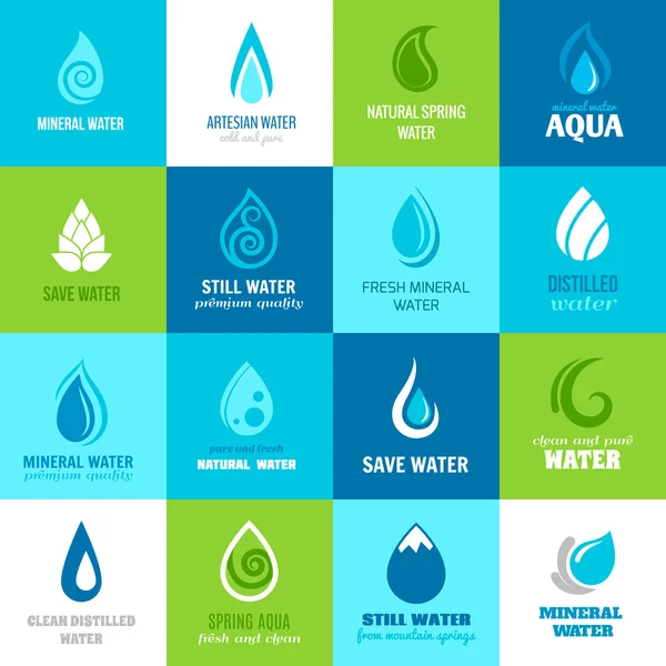Set of water icons — Stock Vector