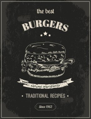 Hamburger poster clipart