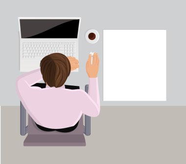 Uyuyan ofis çalışanı