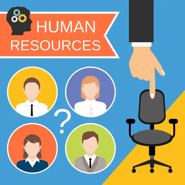 Human Resources Concept — Stock Vector