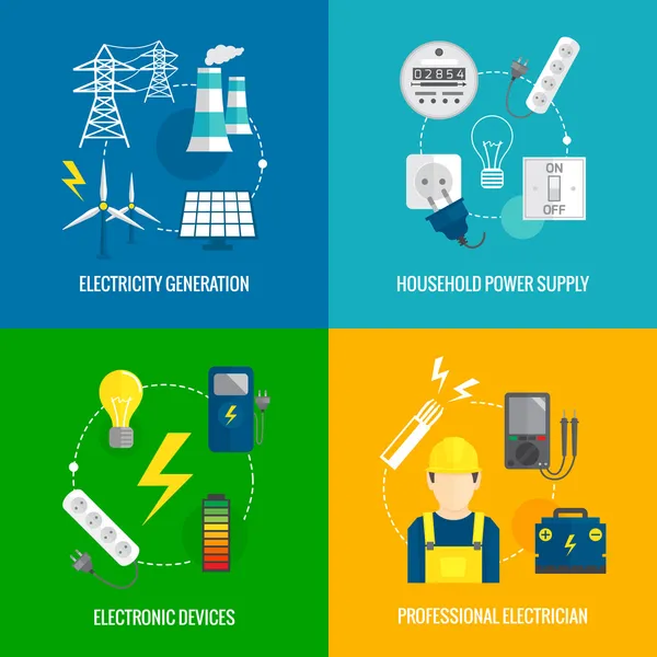 Concept d'énergie électrique — Image vectorielle