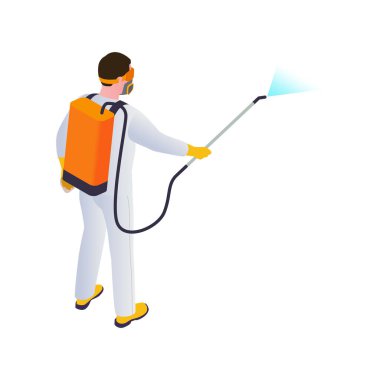 Dezenfeksiyon Isometric Simgesi