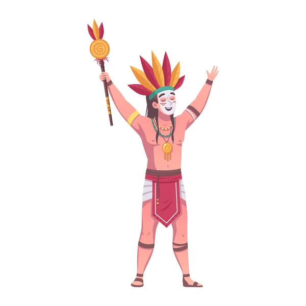 Illustration des Maya-Mannes — Stockvektor