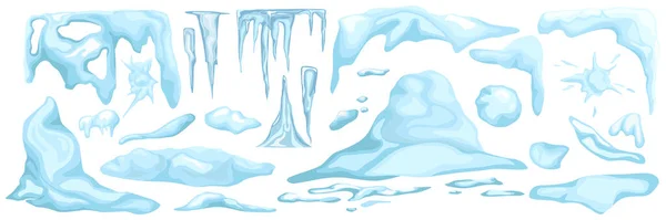 Schneewehe Weiß Set — Stockvektor