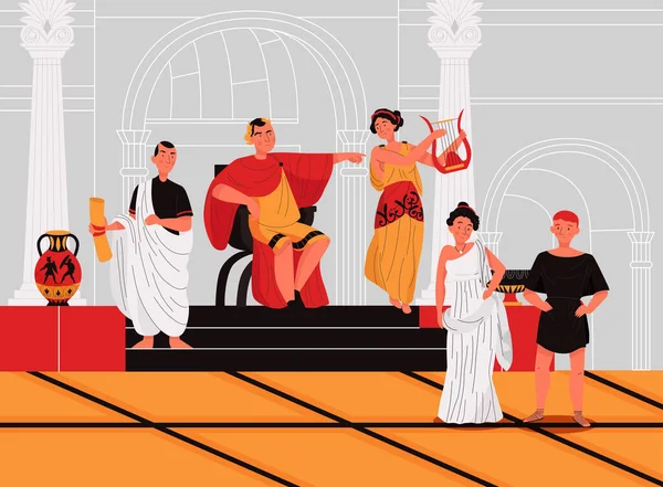 Ilustración del pueblo romano — Vector de stock