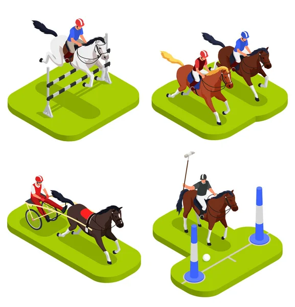 Equestrian Sport Design Set — Stock Vector