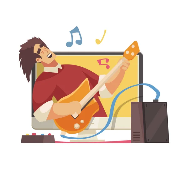 Music Blogger Icon — Stock Vector