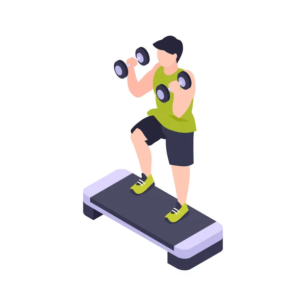 Fitness Icono isométrico — Vector de stock