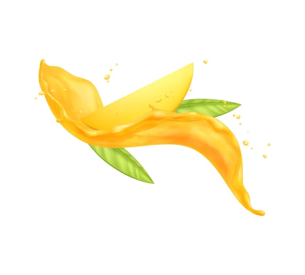 Mango Slice Illustration — Stock Vector