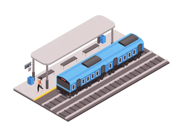 Tren istasyonu simgesi — Stok Vektör