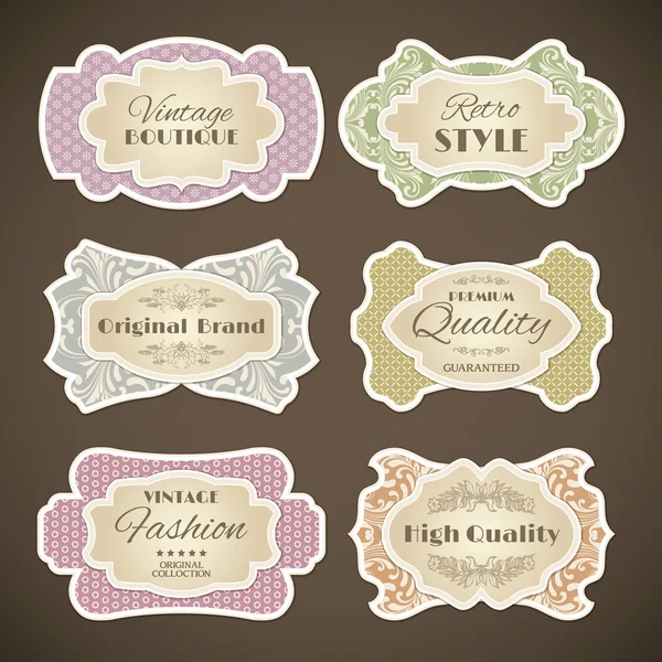 Vintage labels set — Stock Vector