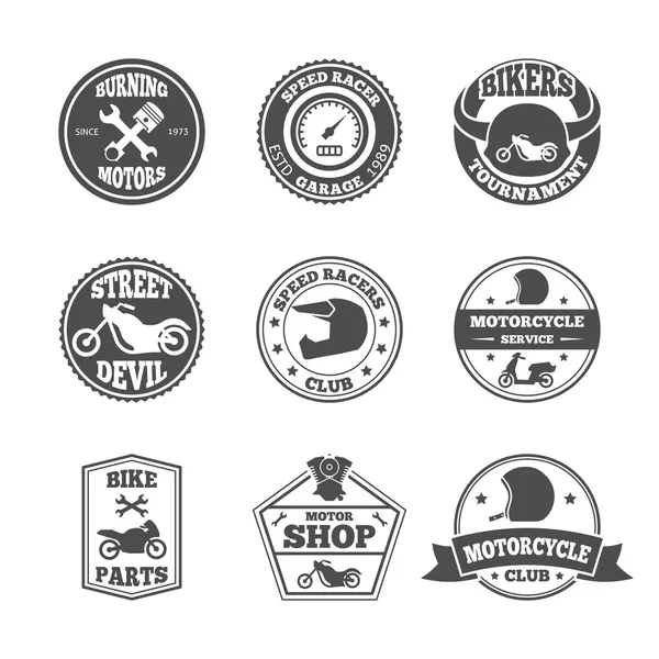 Biker label set — Stock Vector