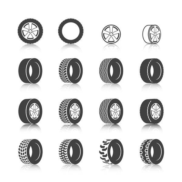 Tire icon set — Stock Vector