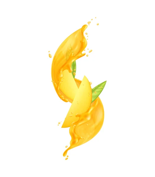 Illustration réaliste de mangue — Image vectorielle