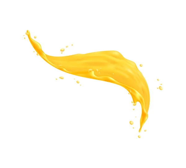 Mango Juice Splash — Stock Vector