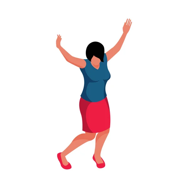 Dancing Woman Illustration — Stock Vector