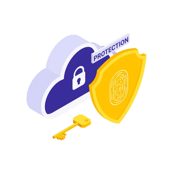 Icono de protección de datos — Vector de stock