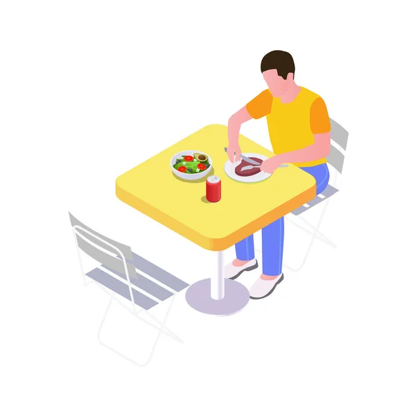 Ο άνθρωπος τρώει. — Διανυσματικό Αρχείο