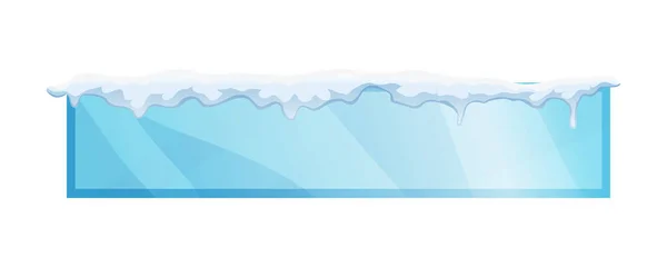 Χιόνι πλαίσιο Ρεαλιστική απεικόνιση — Διανυσματικό Αρχείο