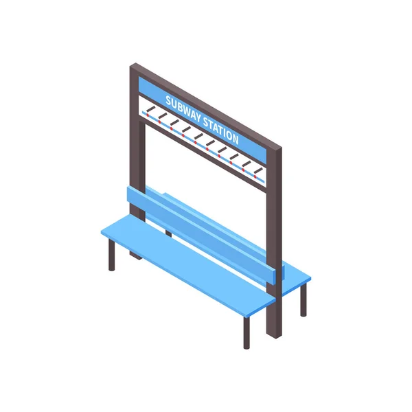 Subway Bench Icon — стоковый вектор