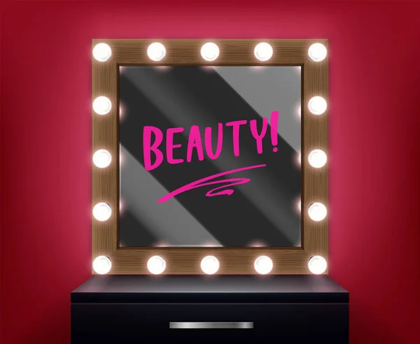 Illustration de miroir de maquillage — Image vectorielle