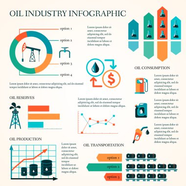 petrol üretim infographics