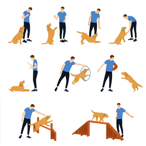 Dog Training Icon Set — Stock Vector